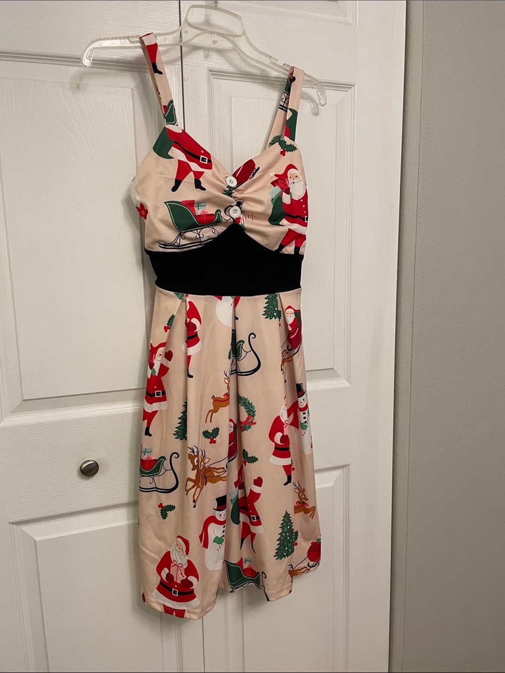 DRESSFO Christmas Themed Festive Print Dress Bold Colors & Pattern Size 6
